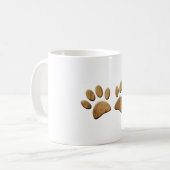 Houten Hond Pootafdruk Koffiemok (Voorkant links)