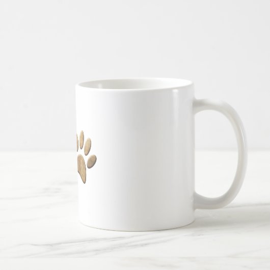 Houten Hond Pootafdruk Koffiemok (Rechts)