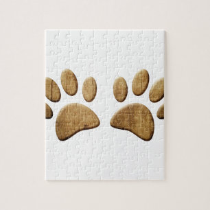 Houten Hond Pootafdruk Legpuzzel