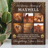 Houten Hondenherdenkingsbord met Landelijke Uitstr Fotoplaat