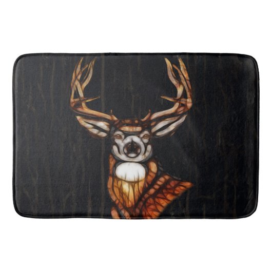 Houten hout Deer Rustic Land op maat Badmat (Voorkant)