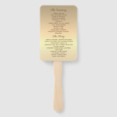 Houten Huwelijksprogramma Handventilator Handwaaier (Achterkant)