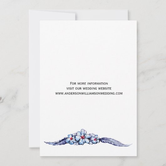 Houten Kabouters Trouwbloemen Scandinavisch Save The Date (Achterkant)