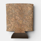 Houten karretjes Floral Pattern, gepersonaliseerd Blikjeskoeler (Achterkant)