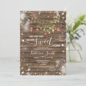 Houten Kerstornament Housewarmingfeest Kaart (Staand voorkant)