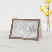 Houten kijk (fotolijst) kaart (Gele Bloem)