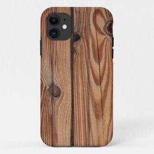 Houten Knoop - Houtnerf Textuur iPhone 11 Hoesje
