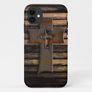 Houten Kruis iPhone 11 Hoesje