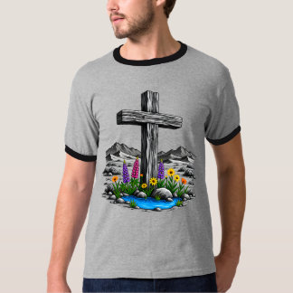 Houten Kruis in het Levend Water van de Woestijn T-shirt
