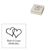 Houten kunst bruiloft stempel met in elkaar grijpe (Gestempeld)