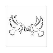 Houten kunststempels/duiven 	rubberstempel (Afrduk)