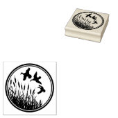 Houten kunststempels/eenden 	rubberstempel (Gestempeld)