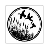 Houten kunststempels/eenden 	rubberstempel (Afrduk)