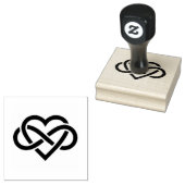 Houten Kunststempels/Infinity Heart Rubberstempel (Gestempeld)