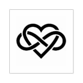 Houten Kunststempels/Infinity Heart Rubberstempel (Afrduk)
