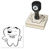Houten kunststempels/tand 	rubberstempel (Gestempeld)