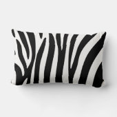 Houten kussen - Zwart-wit zebraprint (Achterkant)