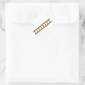 houten ladder ronde sticker (Tas)