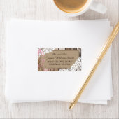 Houten Lavendel en Kant Rustiek Bruiloft Label (Insitu)