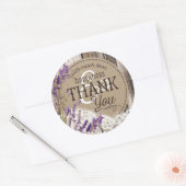 Houten Lavendel Kant Rustiek Land Bruiloft Label (Envelop)