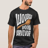 Houten lepel overlevende kampioen t-shirt (Voorkant)