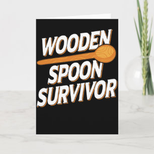 Houten Lepel Overlever Funny Ouderschap Humor Kaart
