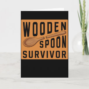 Houten Lepel Overlever Funny Ouderschap Humor Kaart
