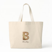 Houten letter B bloemmonogram pensionering Canvas 