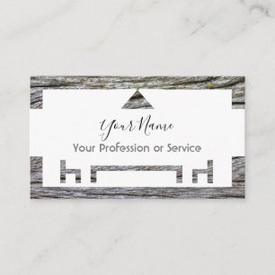 Houten lijst voor binnenhuisontwerp en meubelen! visitekaartje