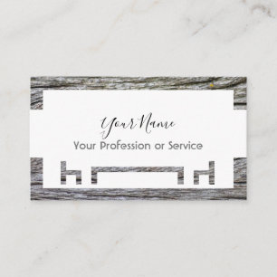 Houten lijst voor inwendig ontwerp en meubelen! visitekaartje