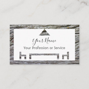 Houten lijst voor inwendig ontwerp en meubelen! visitekaartje