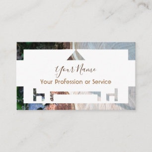 Houten lijst voor inwendig ontwerp en meubelen! visitekaartje