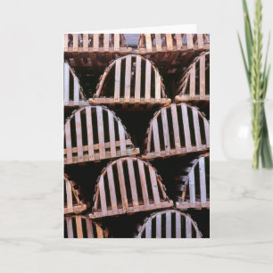 Houten lobster-traps verticaal kaart