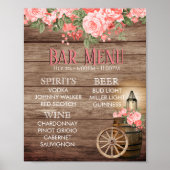Houten loop - Koraal - Menu Bar Poster (Voorkant)