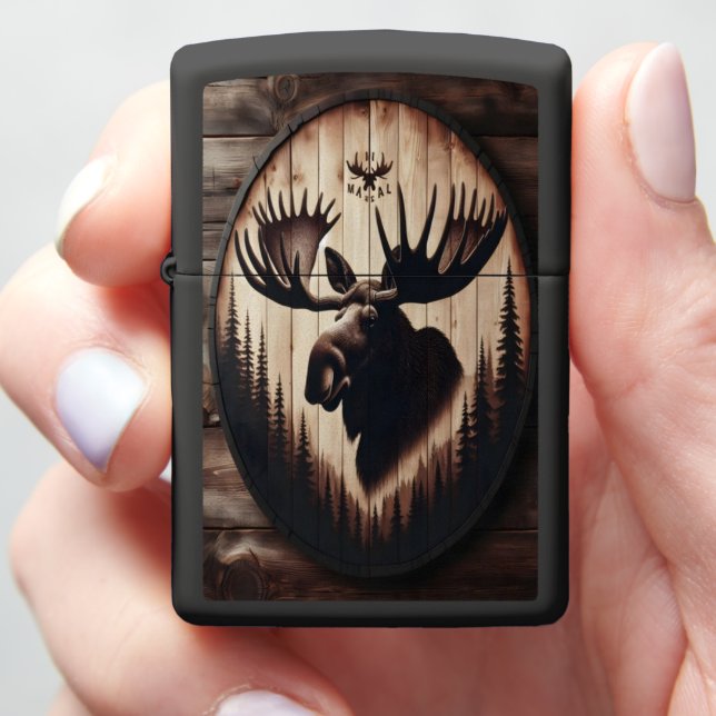 Houten Moose Head Artwork (In Hand)