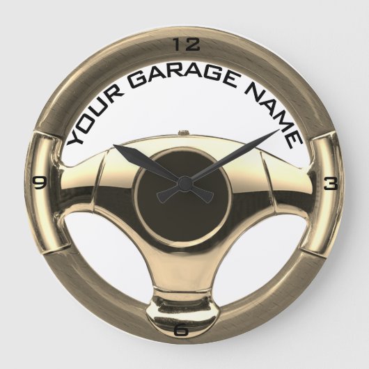  houten motorstuur grote klok (Voorkant)