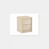 Houten nachtkastje met twee laden post-it® notes (Voorkant)