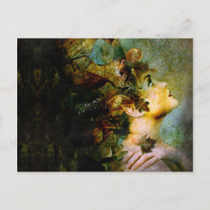 houten nymphett briefkaart