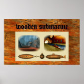 houten onderzeeër poster (Voorkant)