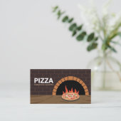 Houten oven - Pizza Visitekaartje (Staand voorkant)
