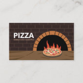 Houten oven - Pizza Visitekaartje (Voorkant)