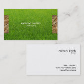 Houten Paneel en Gemaaid Gras 2 Visitekaartje (Voorkant / Achterkant)