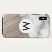 Houten Paneel Marmer met Monogram Case-Mate iPhone Case (Achterkant (horizontaal))