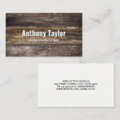 Houten Paneel Visitekaartje (Voorkant / Achterkant)