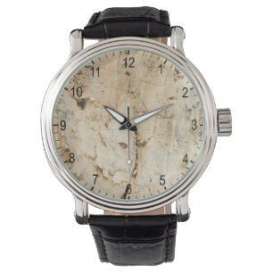 Houten patroon horloge