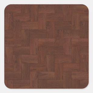 Houten patroonpatroonvloertegels vierkante sticker