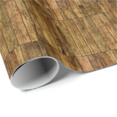 Houten planken houten paneeleffect cadeaupapier (Rol Hoek)