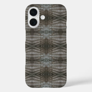 Houten Planken met Overlapping Perspectief Zuidwes iPhone 16 Hoesje