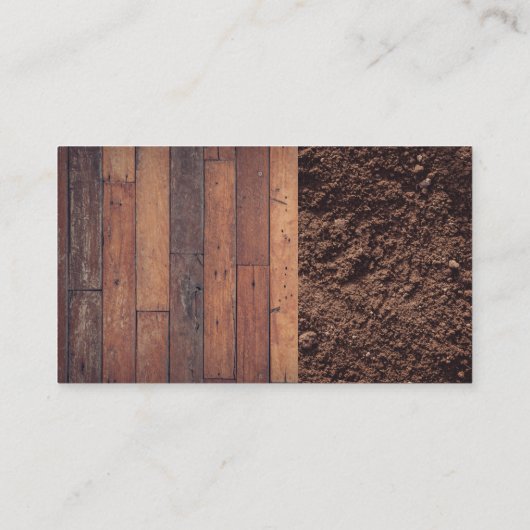 Houten Planken Smerig | Graafmachine en Gereedscha Visitekaartje (Achterkant)