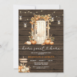 Houten Pompoen Housewarming Party Home Sweet Home Kaart